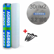 Агроволокно біле  30 г/м² 3,2*100 м. “AГРОС”
